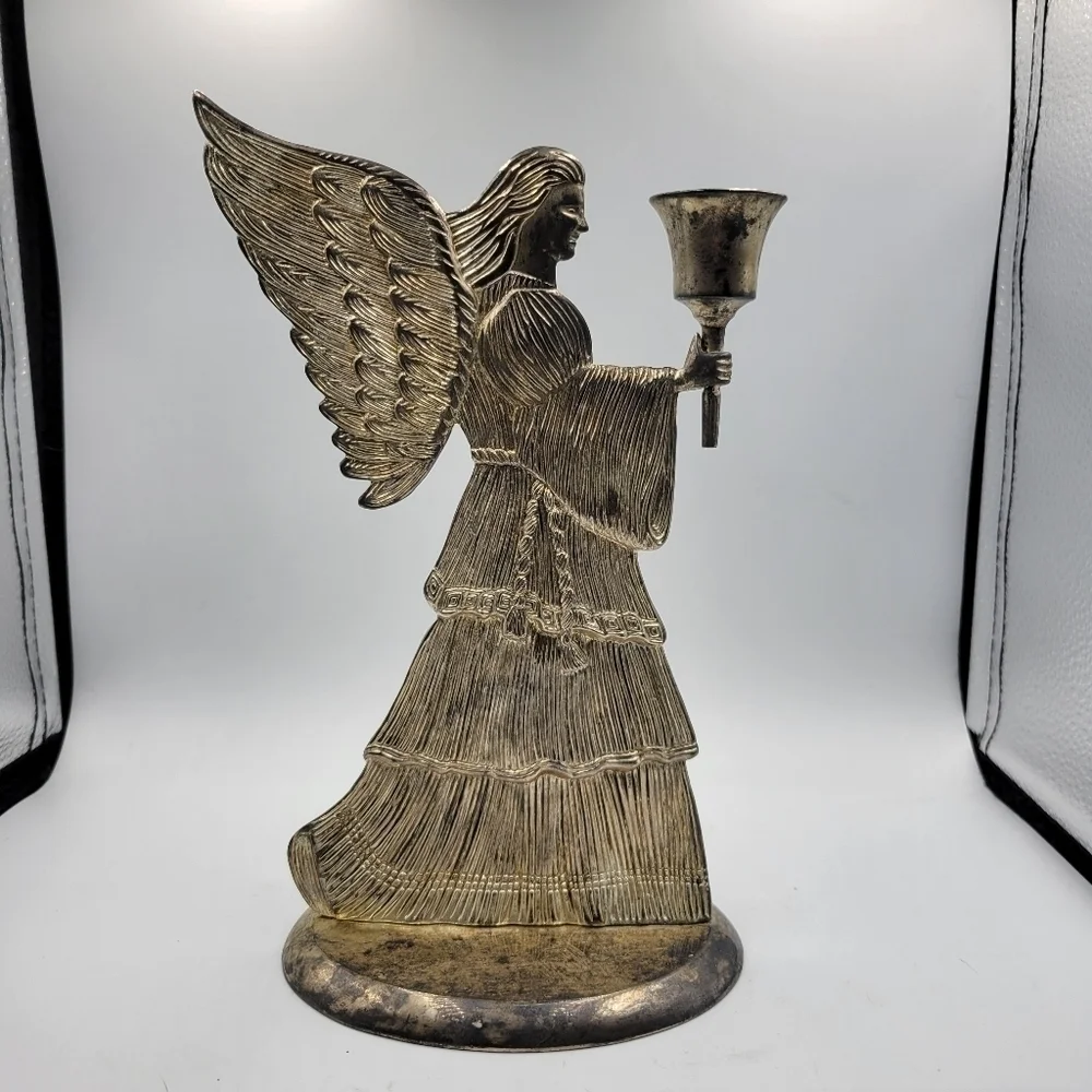 Vintage International Silver Co Angel Taper Candleholder